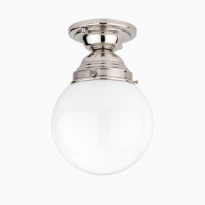 Loftslampe Bergö nikkelbelagt messing Klot 150 mm