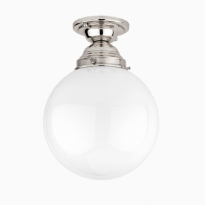 Loftslampe Bergö nikkelbelagt messing Kugle 200 mm