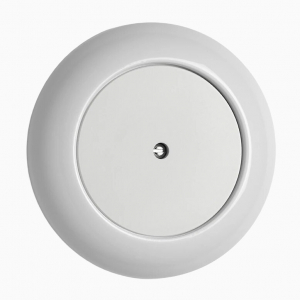 Blinddæksel hvid porcelæn med ring