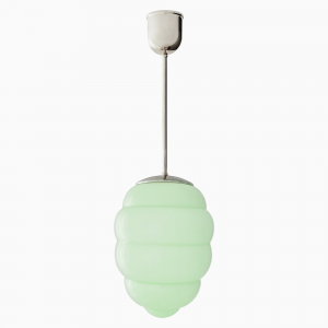 Loftslampe Bikube pastelgrøn - nikkelbelagt messing 640 mm