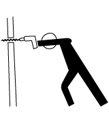 Byggfabrikens Renoveringshjälpen Pictogram av man som borrar igenom en vägg